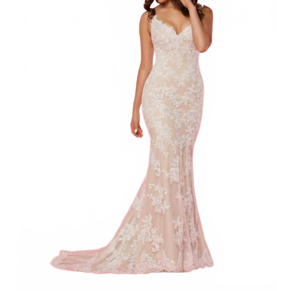 NEW DAVINCI BRIDAL bridal gown in ivory champagne